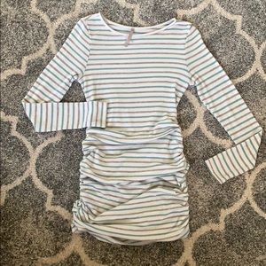 Ruched Striped Dress